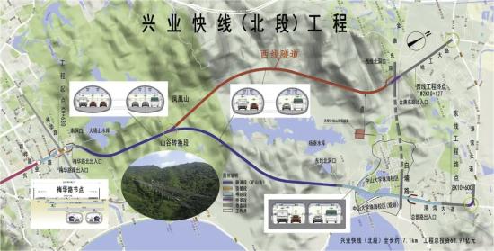 锦旗赞誉！中铁装备凿岩台车助力兴业快线（北段）超长矿山法隧道顺利贯通(图4)
