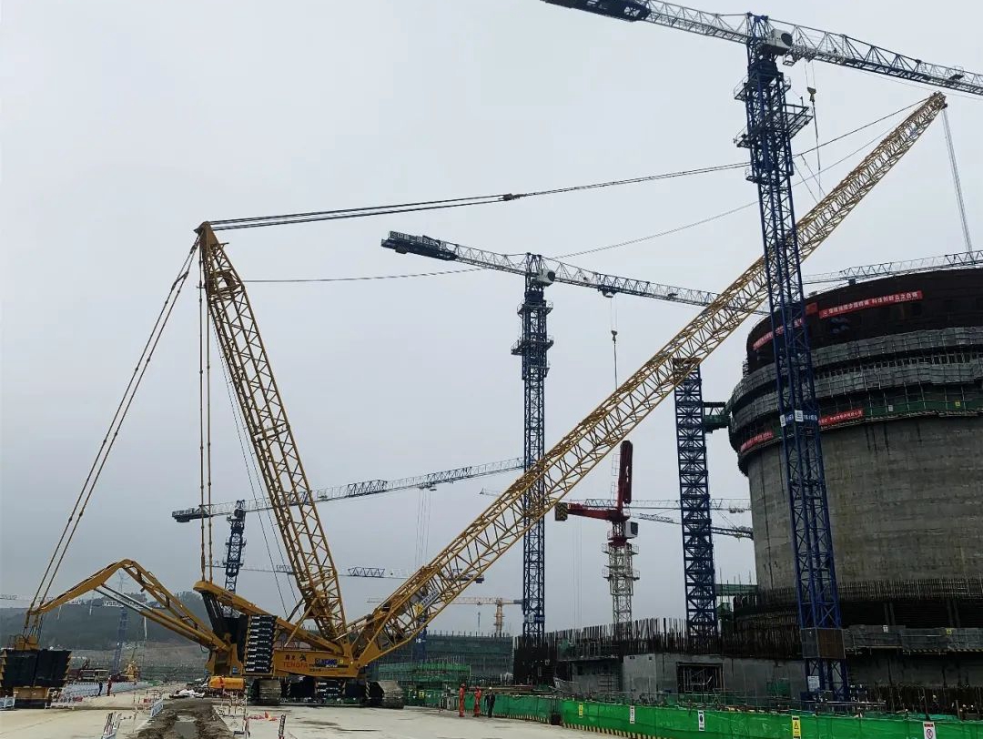 最大作业半径103米！上海腾发650吨履带吊助力“华龙一号”核电建设