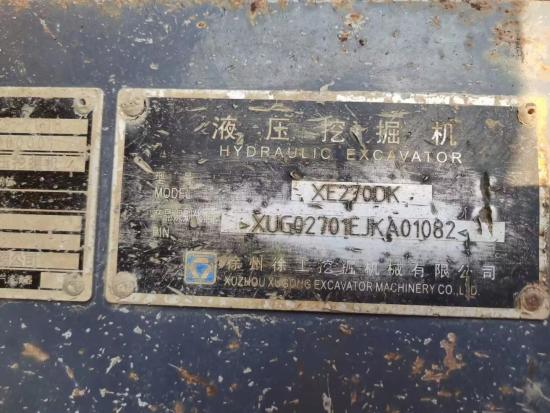 福州市出售转让二手不详小时2019年徐工XE270DK挖掘机