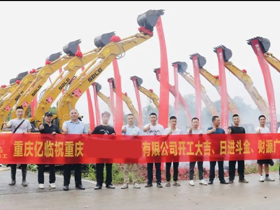 助力高标准农田建设，20台临工挖机交付重庆大客户