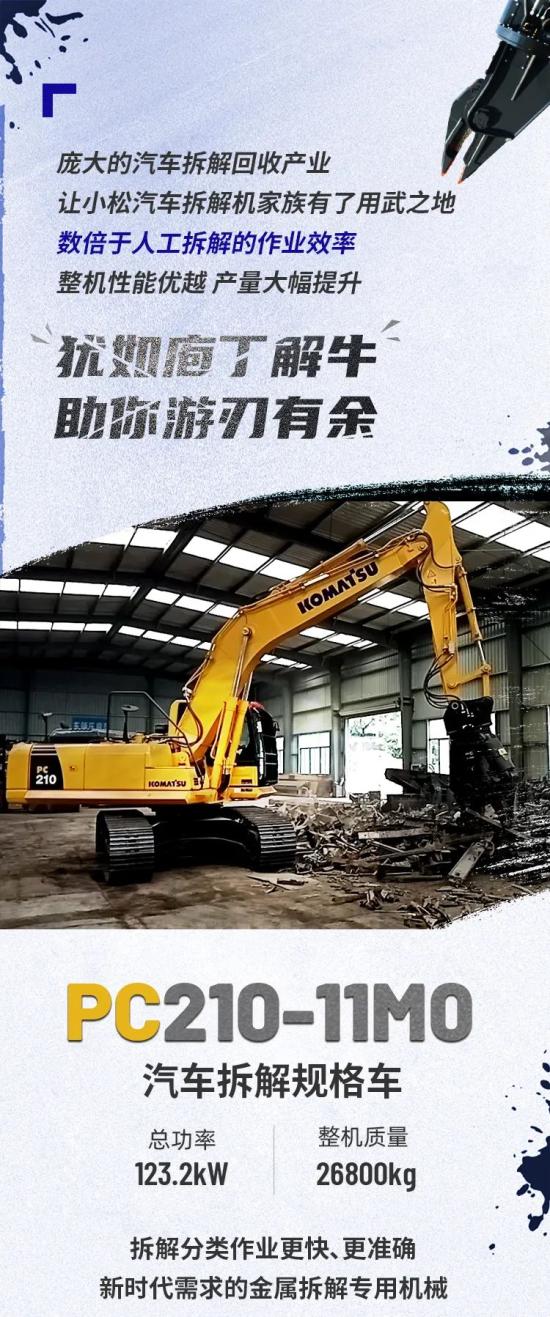 更快更精準，小松PC210-11M0汽車拆解規(guī)格車！