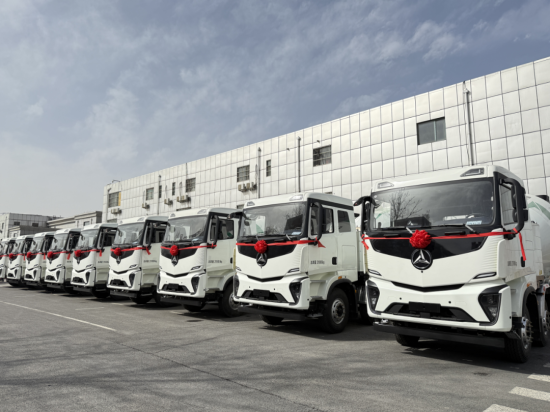 再復購！第四批三一電動攪拌車完美交付坤石建材