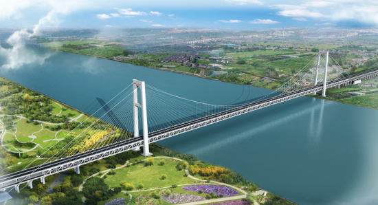 云端筑脊梁！柳工江漢助建世界最大跨度雙層斜拉懸索橋