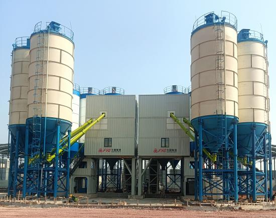 方圆HZS180型混凝土搅拌站批量出口海外