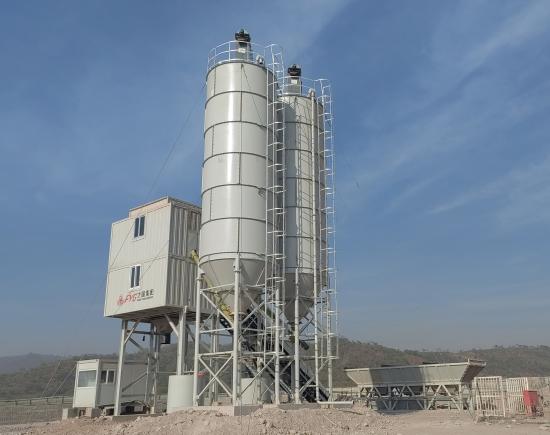 方圆箱式HZS60型搅拌站成功发运非洲纳米比亚