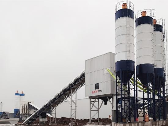 方圆HZS270型搅拌站助力合肥当地工程项目建设