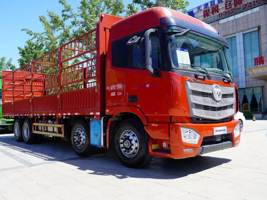 前桥打孔 福康国六440马力 欧曼EST 8x4高栏载货车