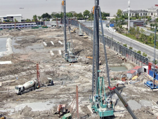 助力温州城市建设，振中机械数台多轴钻机表现优良