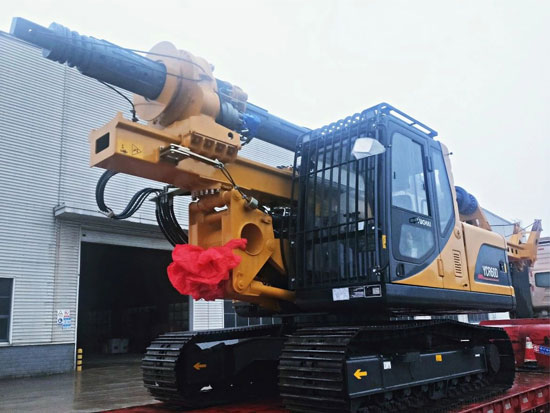 玉柴桩工YCR60D旋挖钻机参与化州新农村建设