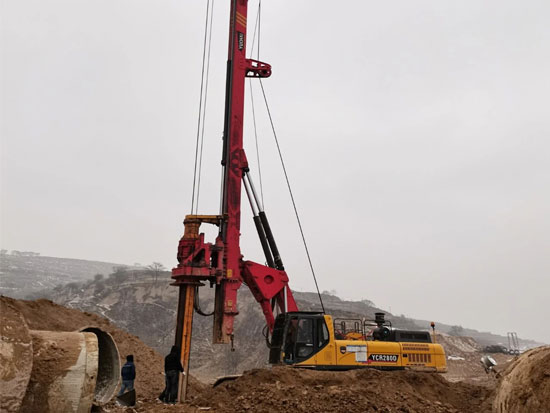 玉柴YCR280D旋挖钻机助力建设银昆高速