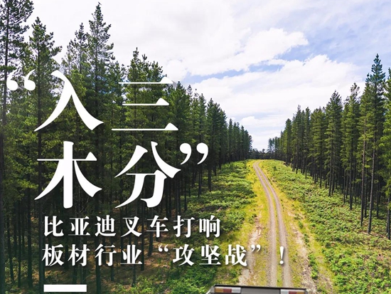 “入木三分” 比亚迪叉车打响板材行业“攻坚战”！