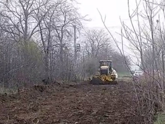 DH16-K2推土机罗马尼亚道路修筑作业