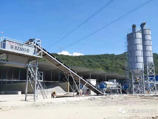 【产品风采】方圆稳定土拌和站参与田西高速公路建设