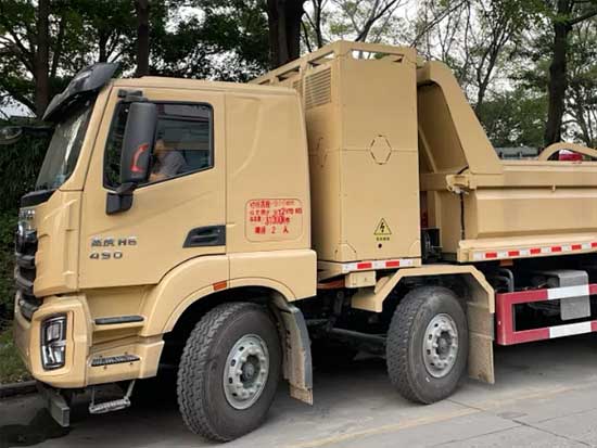 红岩纯电动泥头车，充换一体，绝！