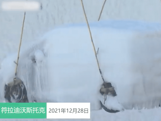 奇观！整船汽车运抵俄罗斯全冻成“冰棒” 起重机一块一块将其拔出