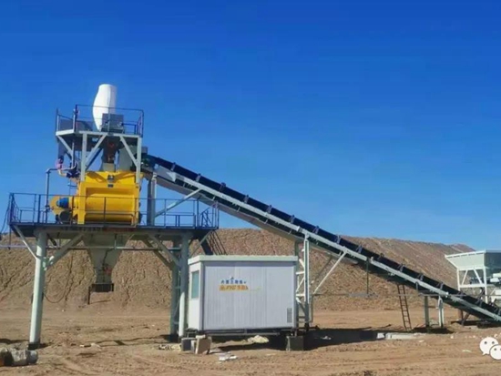 【产品风采】方圆矿井回填型HZS120搅拌站再发货