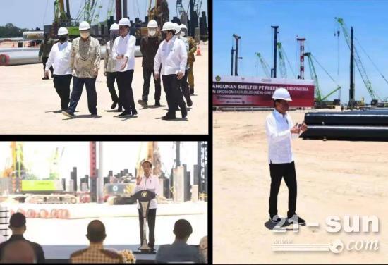 中联重科助力建设世界上最大铜冶炼厂，给印尼总统留下深刻印象