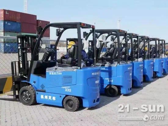 30台氢能集卡车6台氢能叉车交付天津港