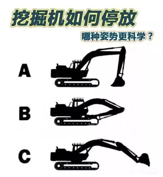 挖掘机如何停放，哪种姿势更科学？