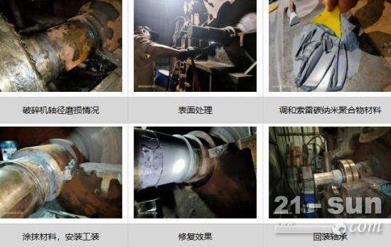 破碎机轴径磨损的原因以及在线修复技术