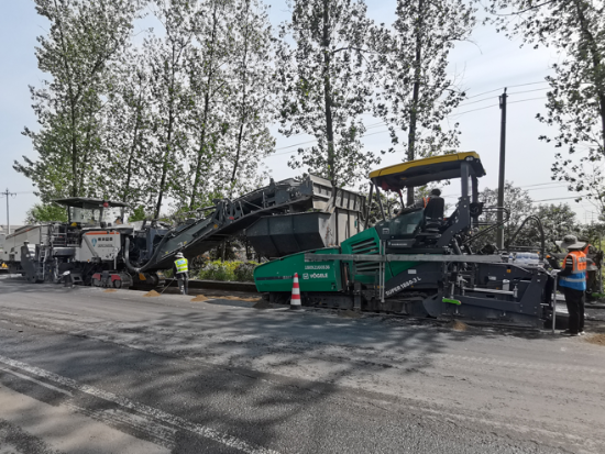 维特根 W 380 CR 双层就地冷再生助力蚌埠S313长吴路重建工程