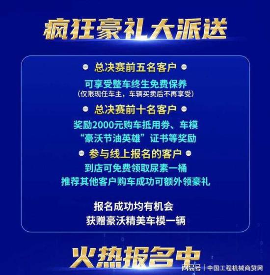 整车终生保养等你来——2022豪沃载货车全国节油总决赛火热开启！