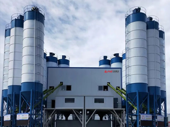 方圆双机组HZS180型搅拌站助力淮宿蚌城际铁路建设