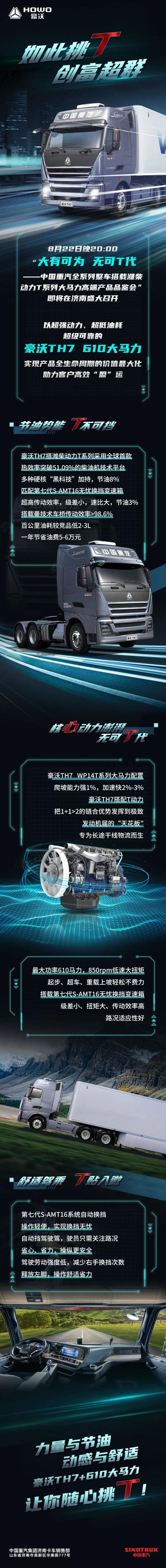 无可T代，豪沃TH7+潍柴610大马力创富超群！