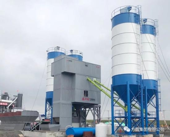 方圆HZS180D型混凝土搅拌站助力哈尔滨科技产业园建设