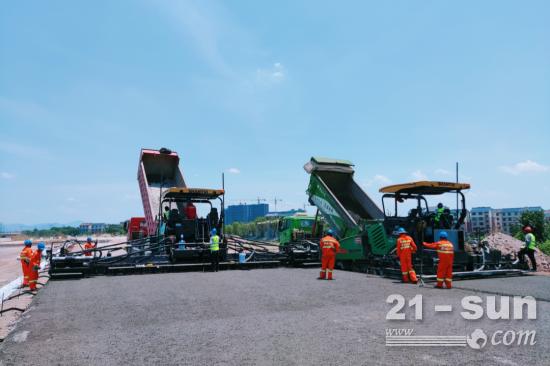山推3D摊铺，用实力挑起金华、义乌两座城市中轴线！