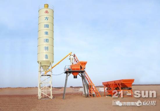 方圆HZS35Z型混凝土搅拌站再次出口刚果金