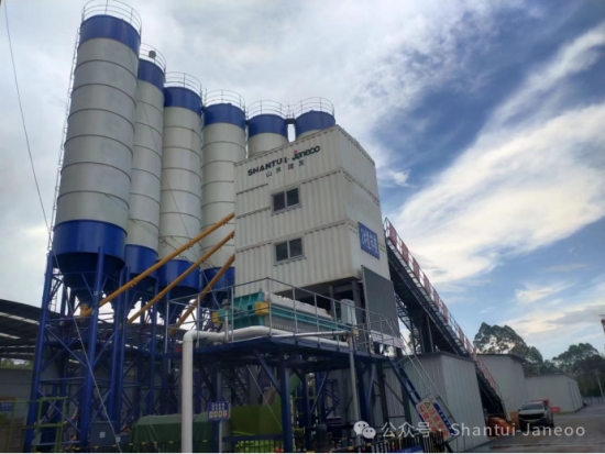 让搅拌更简单丨山推混凝土搅拌站服务珠肇高铁建设
