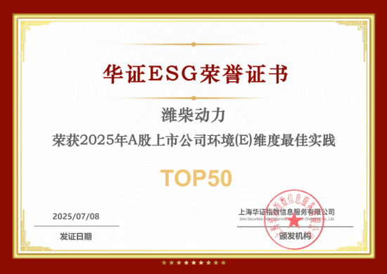 一次拿下两项 ESG <em>荣誉</em>！潍柴动力，就是这么硬核！