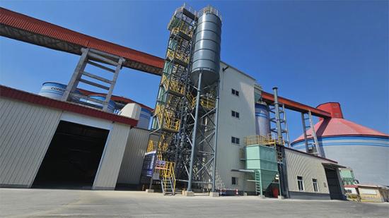 山推建友G3T-40<em>干混</em>砂浆搅拌站再次应用江苏客户瓷砖胶项目