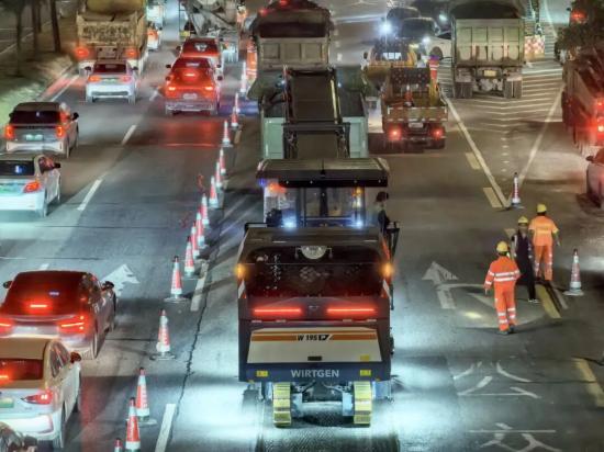 维特根 W 195 P 夜战广州广园中路，2.5 h “快进式”焕新