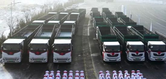 挺进太行山腹地！百台徐工新能源子母车重磅交付